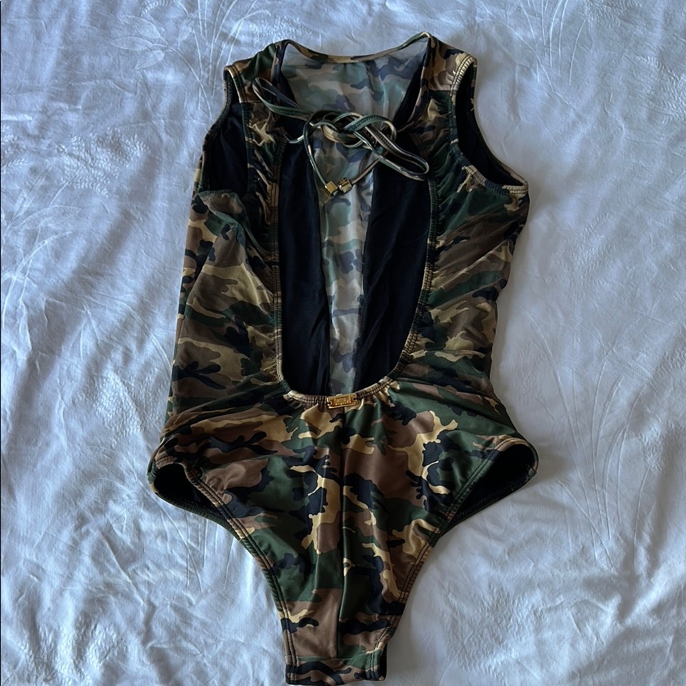 Women Camouflage One Piece Swimsuit
